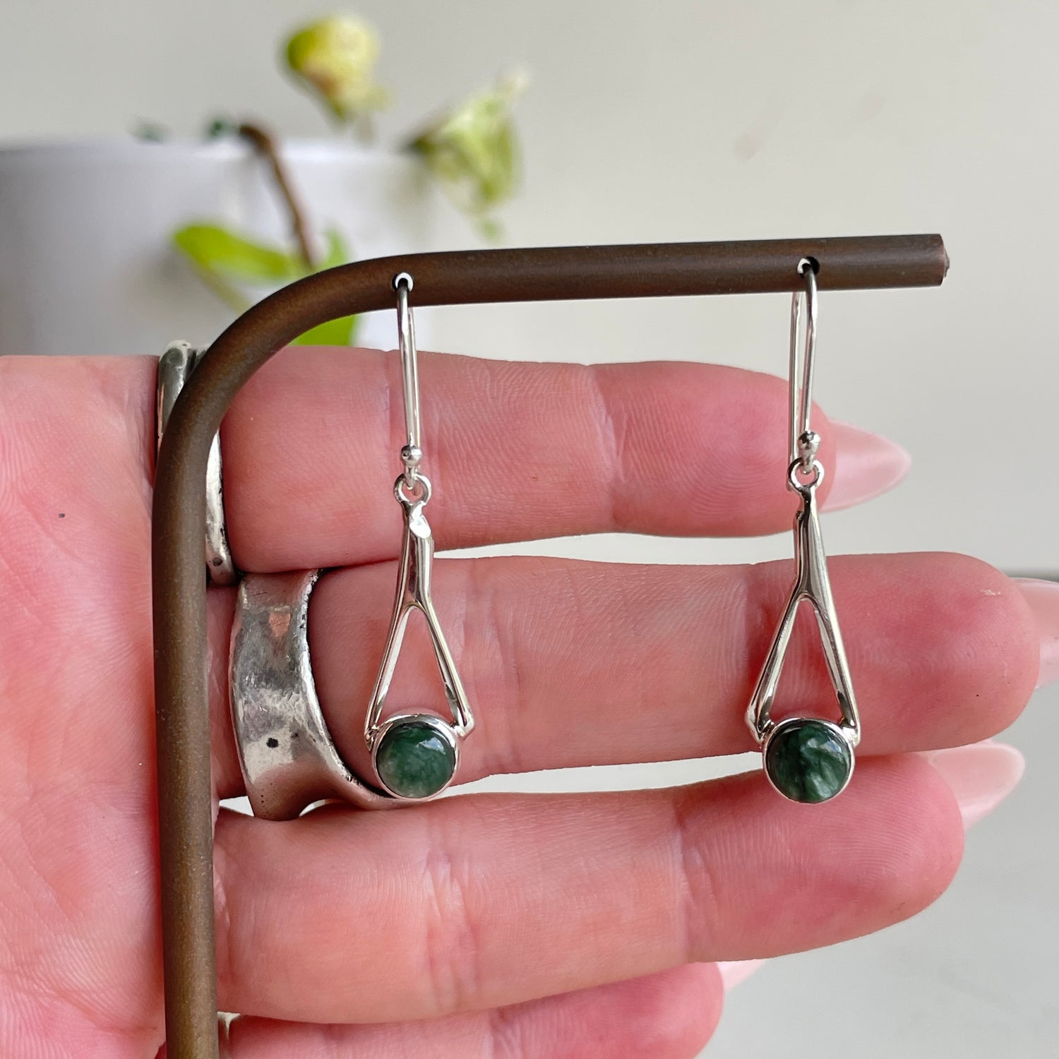 Seraphinite Round Earrings