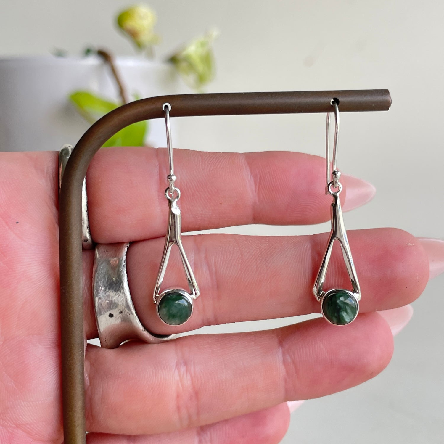 Seraphinite Round Earrings