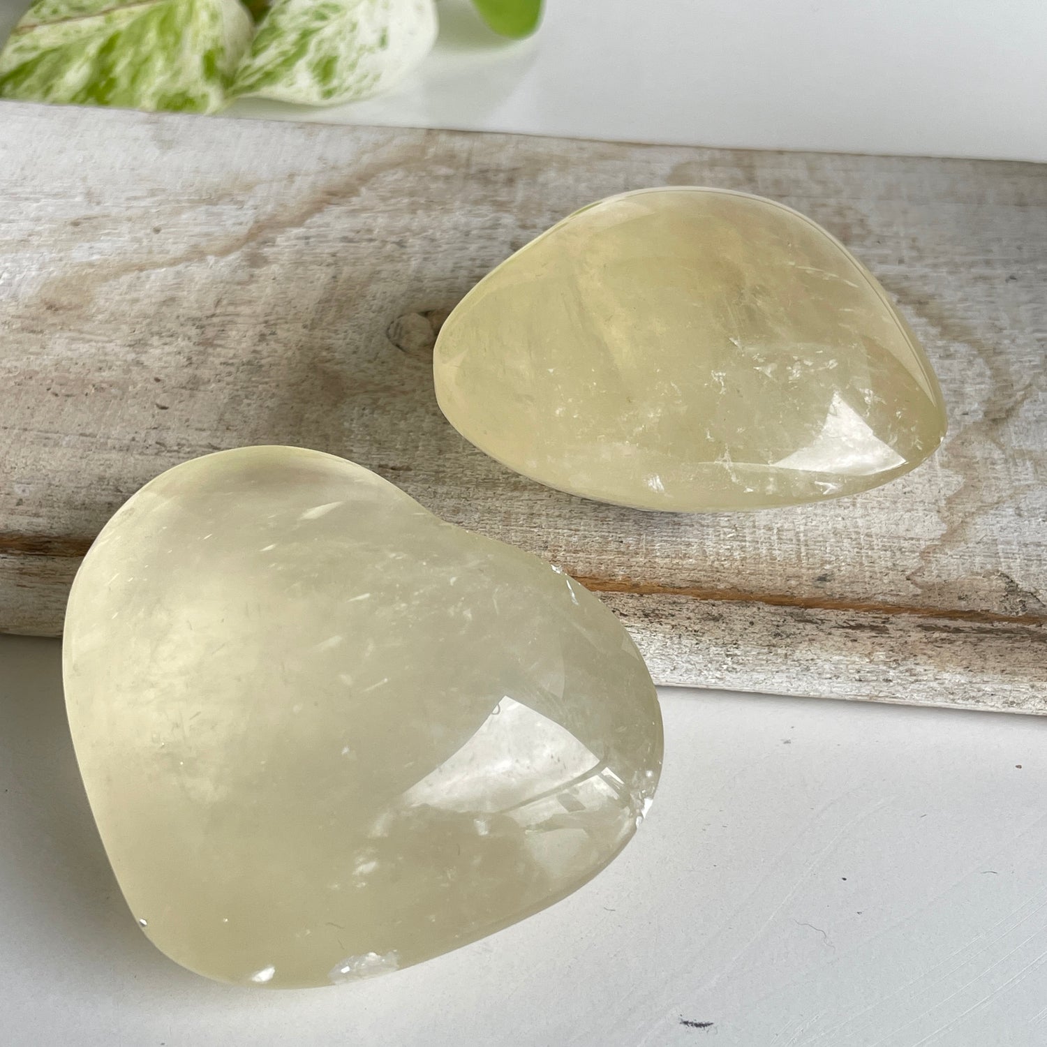 Honey Calcite Heart Large