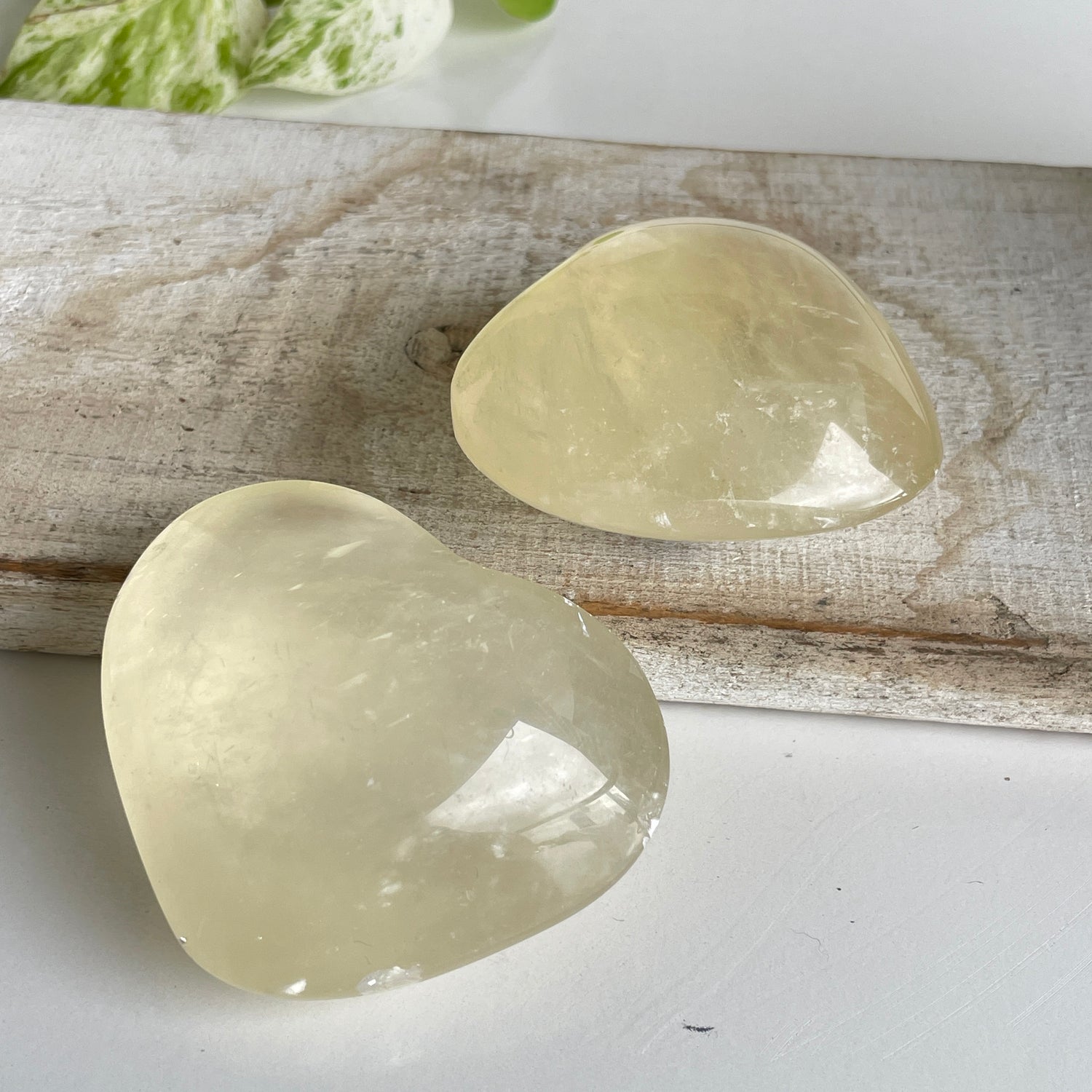Honey Calcite Heart Large