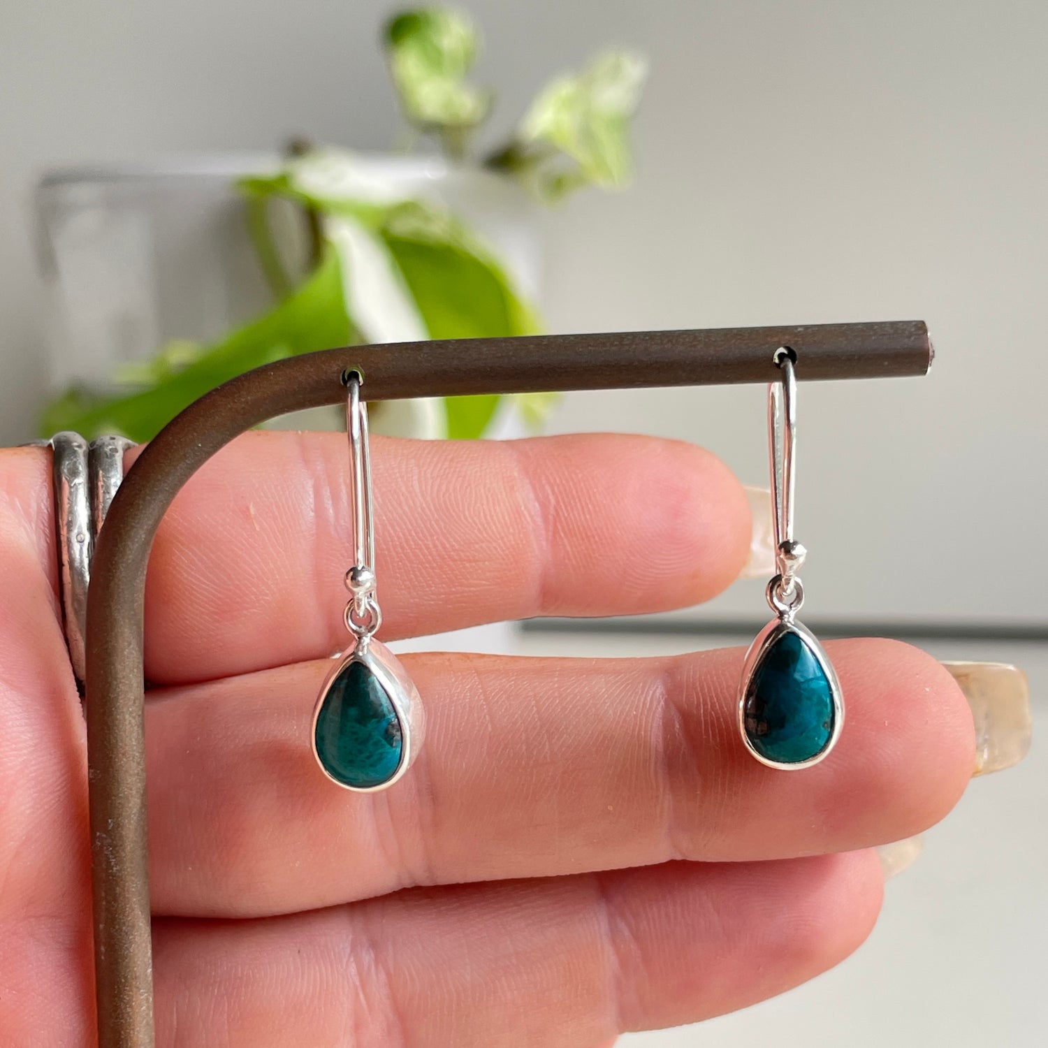 Chrysocolla Teardrop Earrings