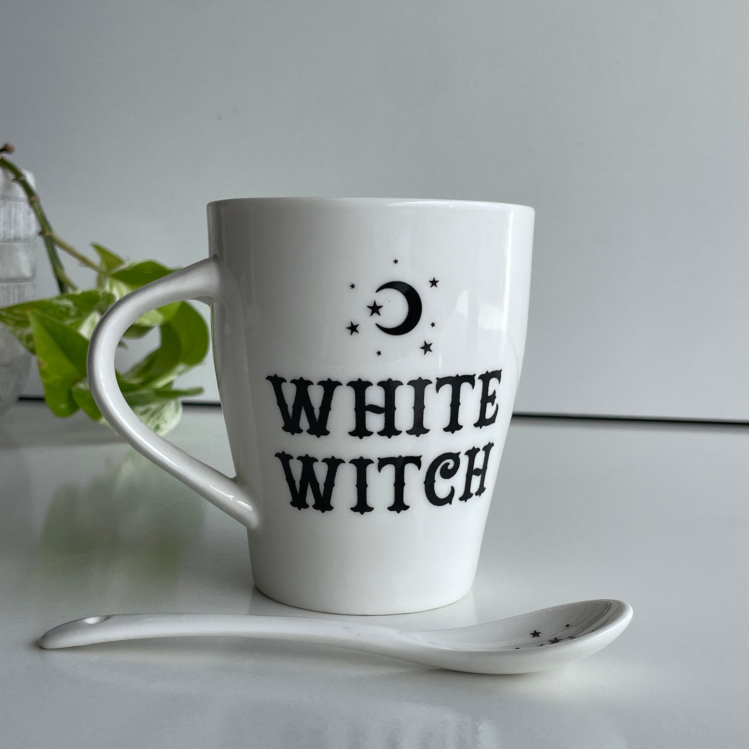 White Witch Mug With Spoon MUGWWSS