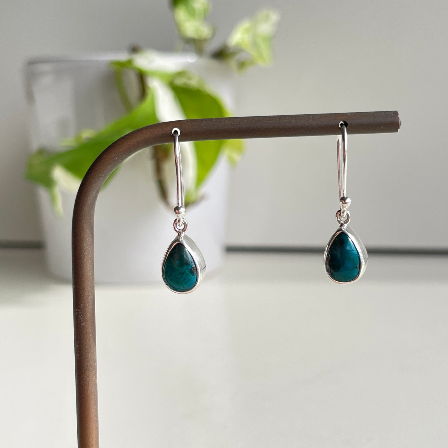 Chrysocolla Teardrop Earrings