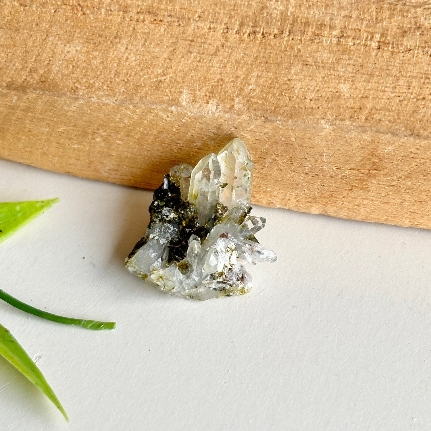 Epidote & Quartz Cluster 4g - High Quality