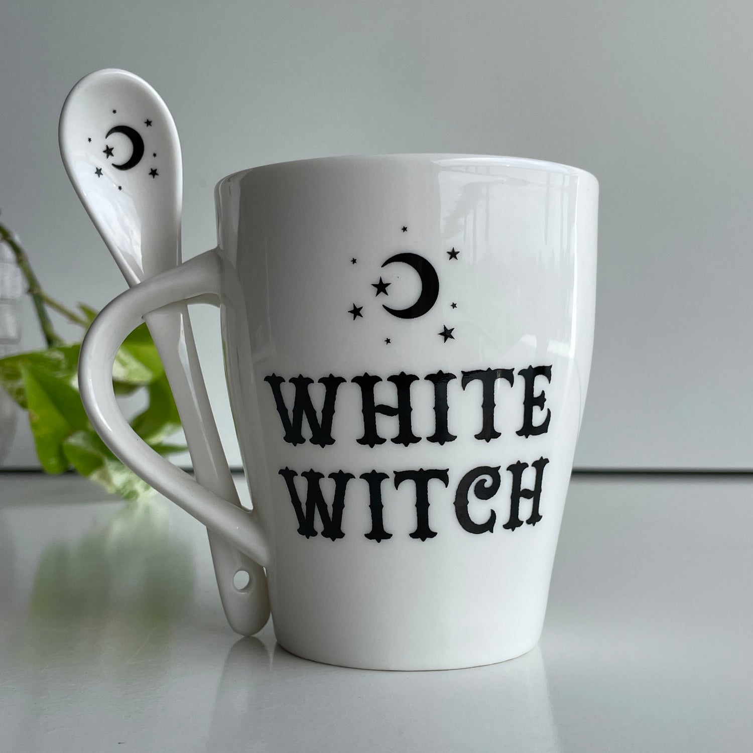 White Witch Mug With Spoon MUGWWSS