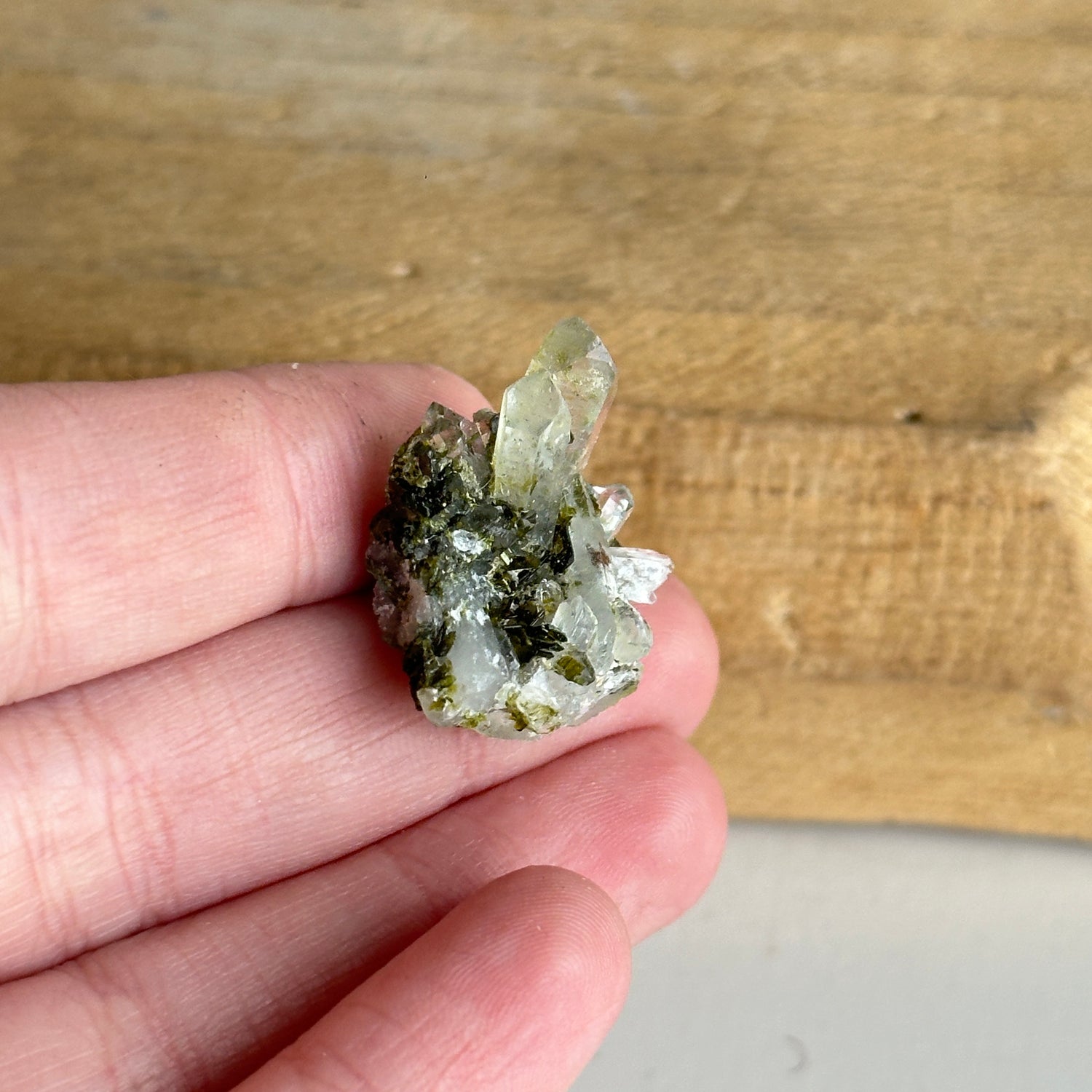 Epidote & Quartz Cluster 4g - High Quality