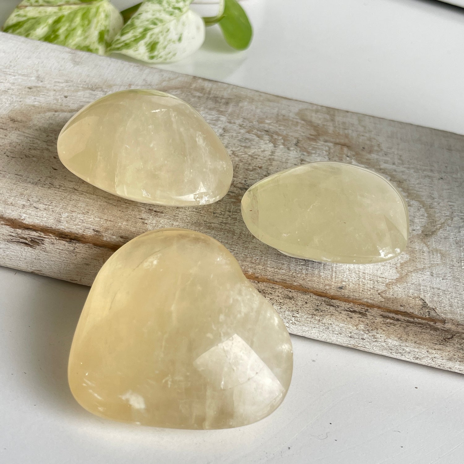 Honey Calcite Heart Small