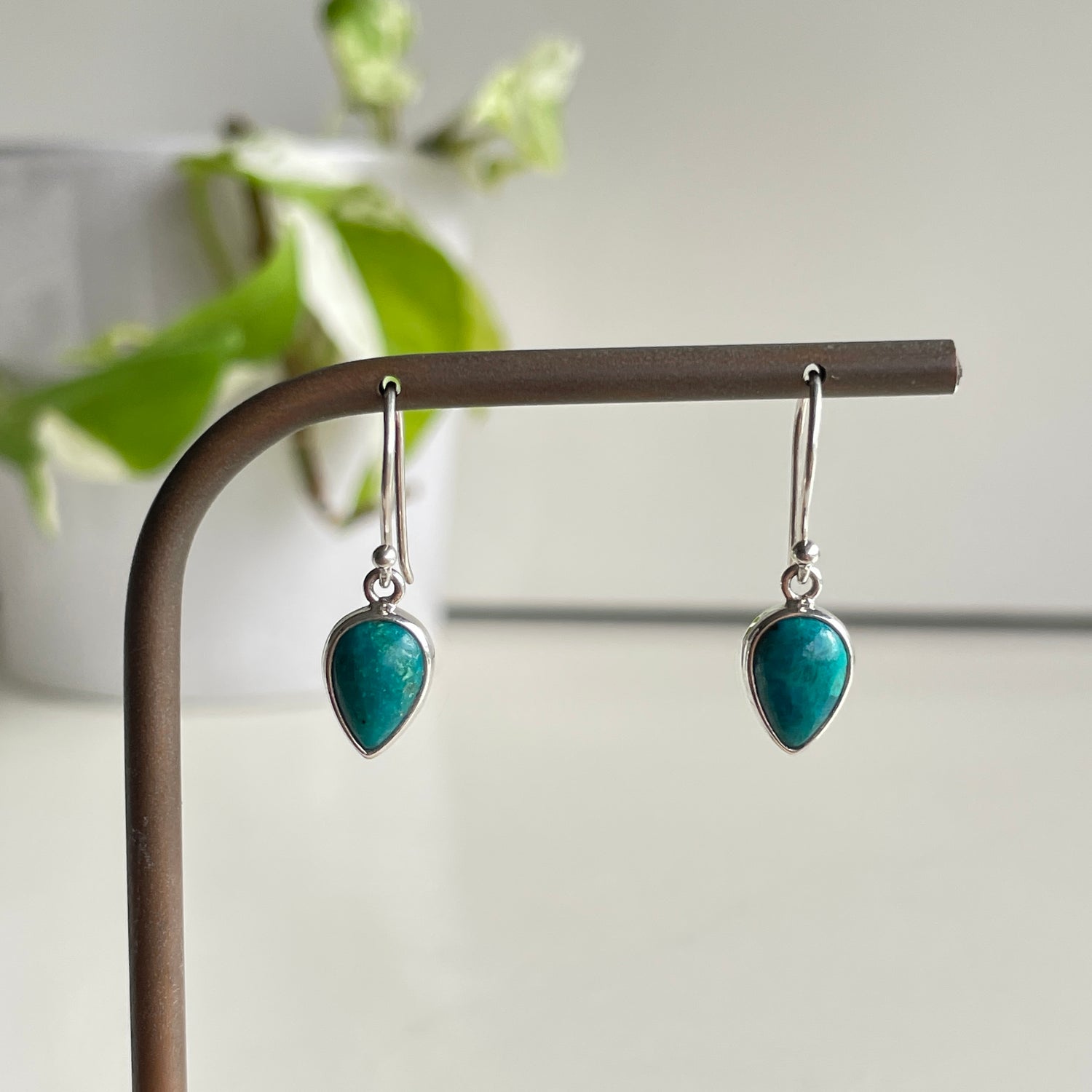 Chrysocolla Teardrop Earrings