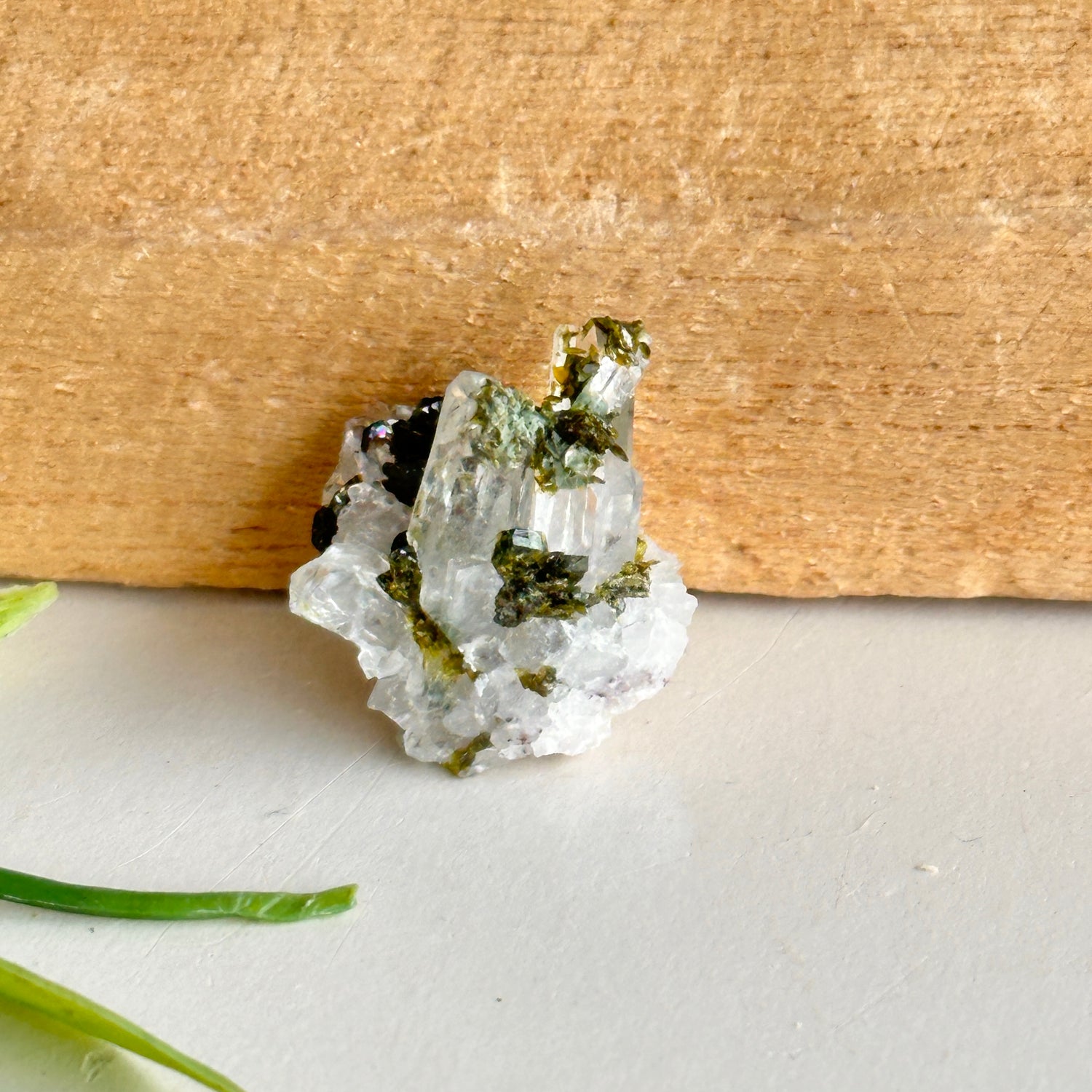 Epidote & Quartz Cluster 4g - High Quality