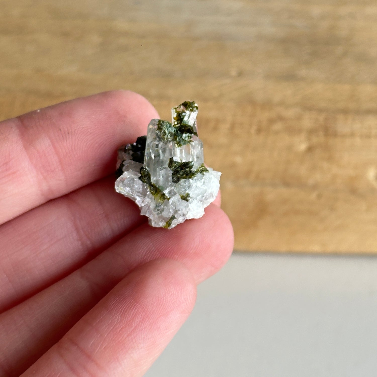 Epidote & Quartz Cluster 4g - High Quality