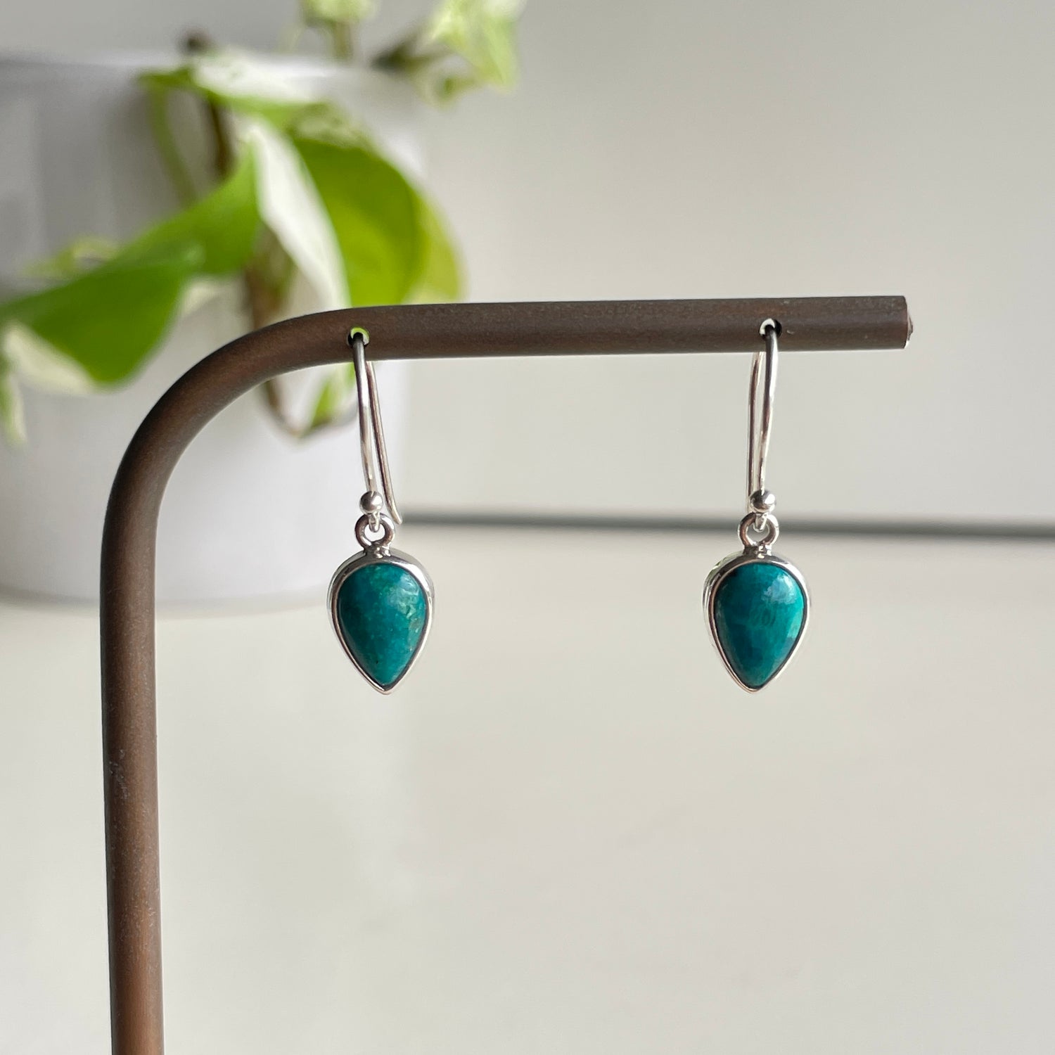 Chrysocolla Teardrop Earrings