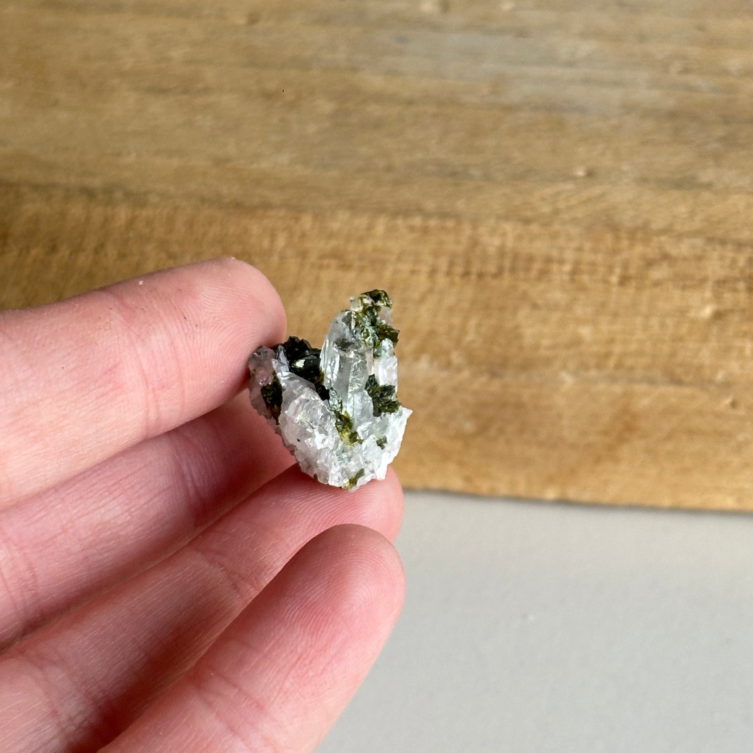 Epidote & Quartz Cluster 4g - High Quality