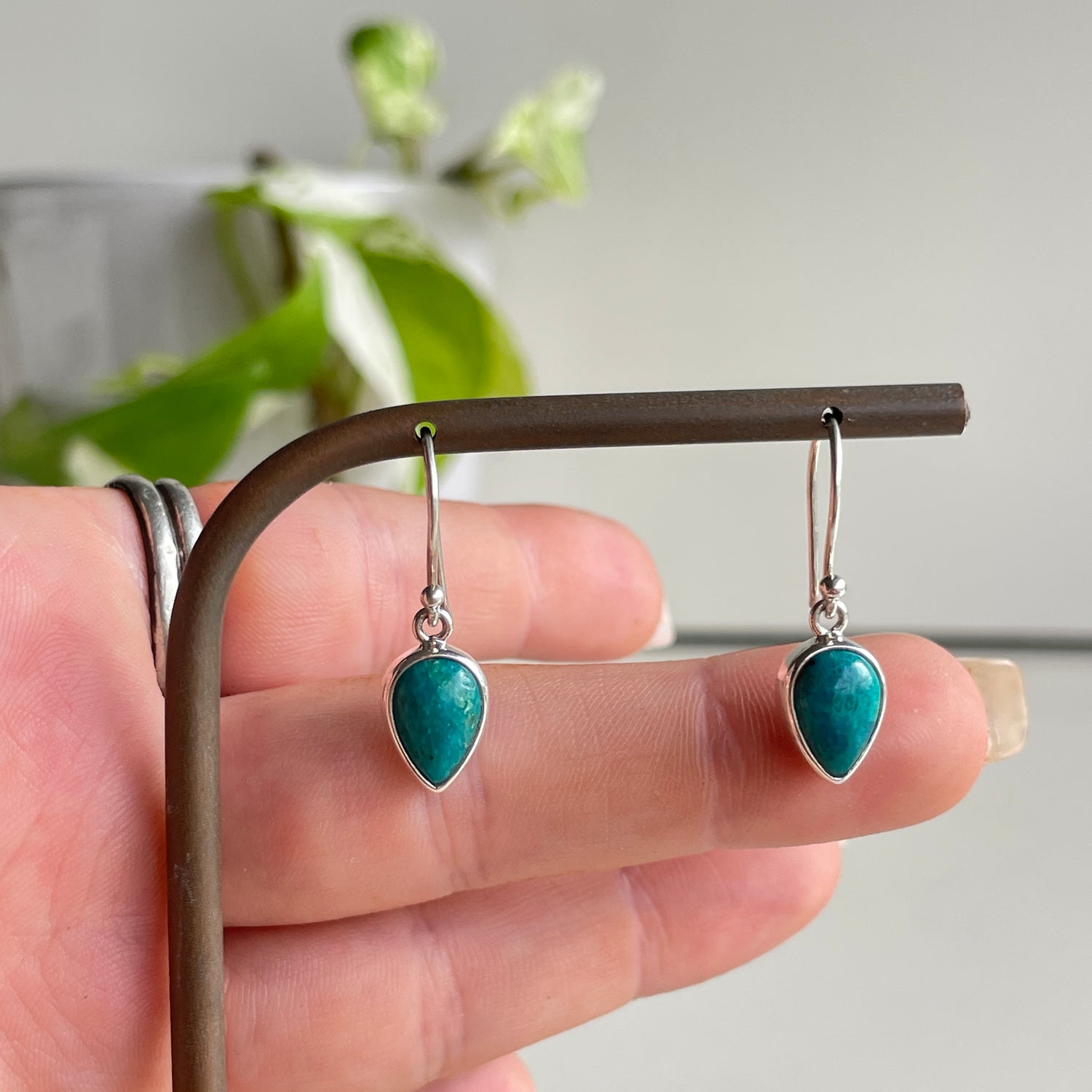 Chrysocolla Teardrop Earrings