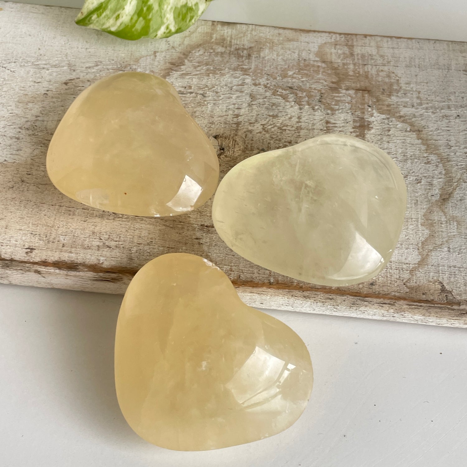 Honey Calcite Heart Medium
