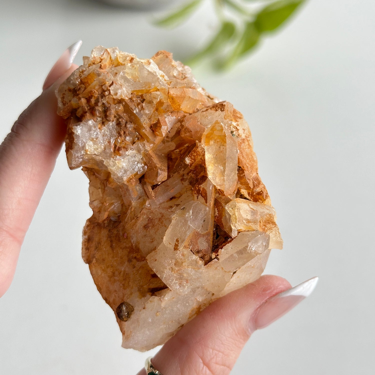 Tangerine Quartz Cluster 96g