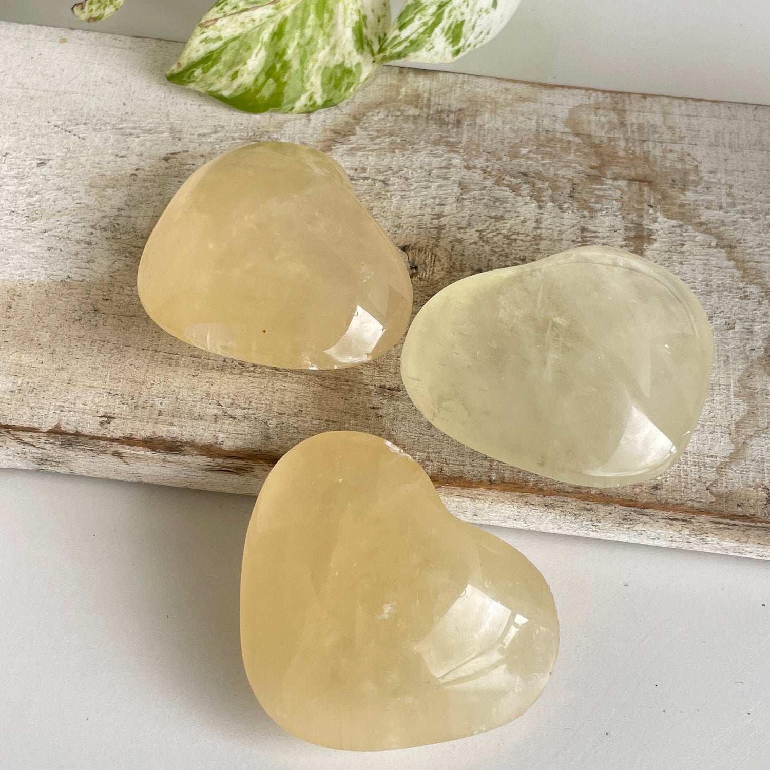 Honey Calcite Heart Medium