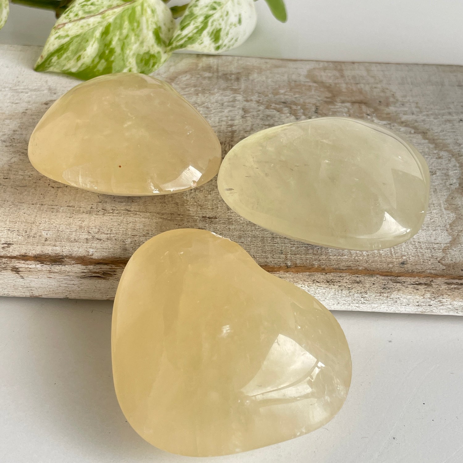 Honey Calcite Heart Medium