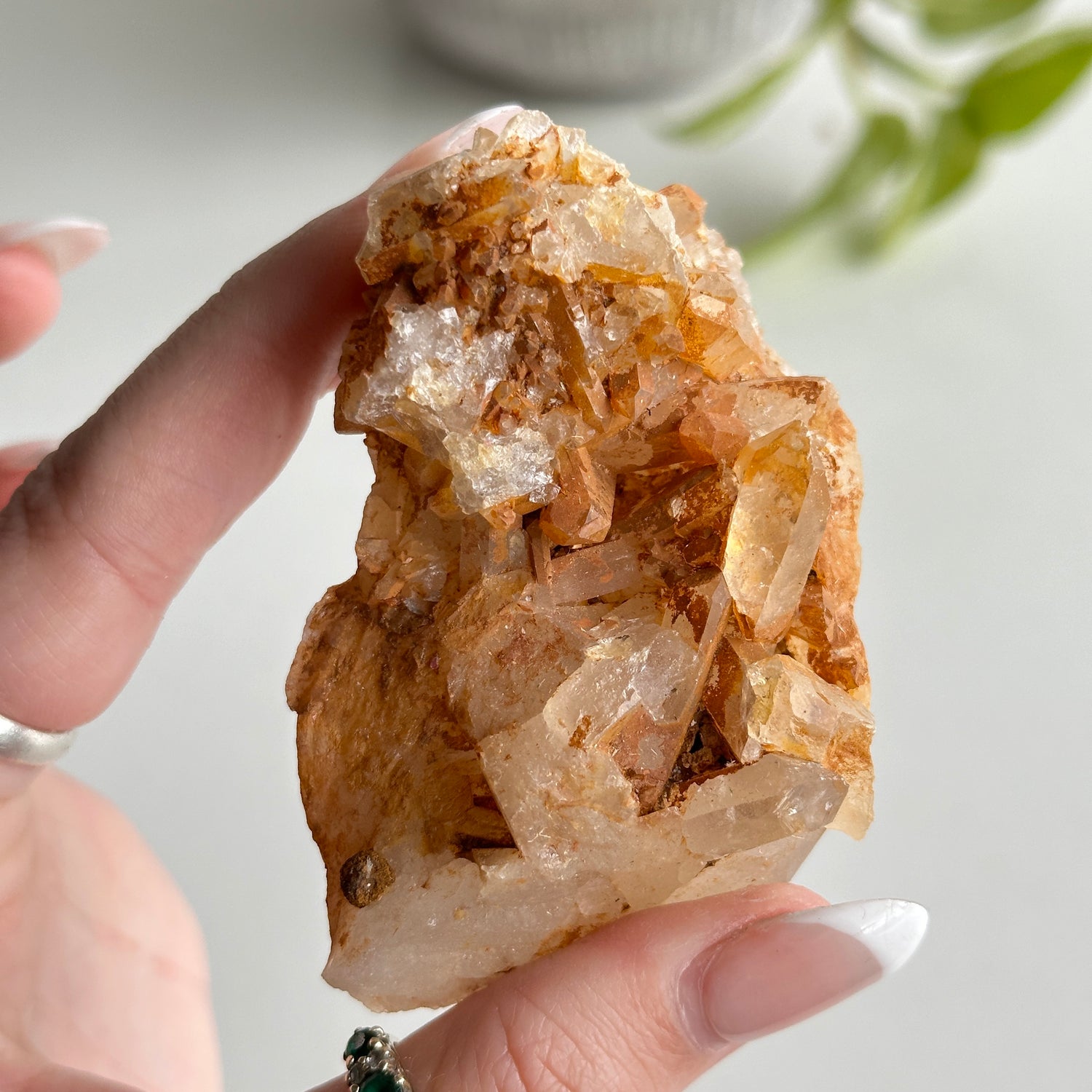 Tangerine Quartz Cluster 96g