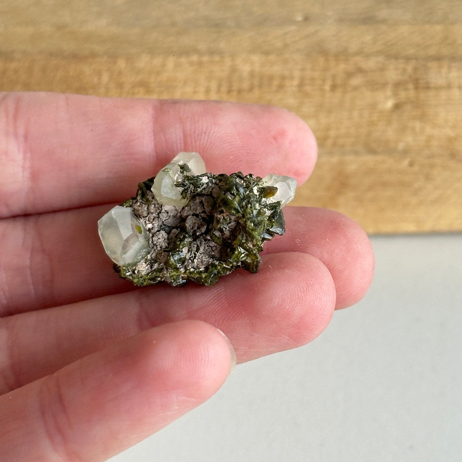 Epidote & Quartz Cluster 6g - High Quality