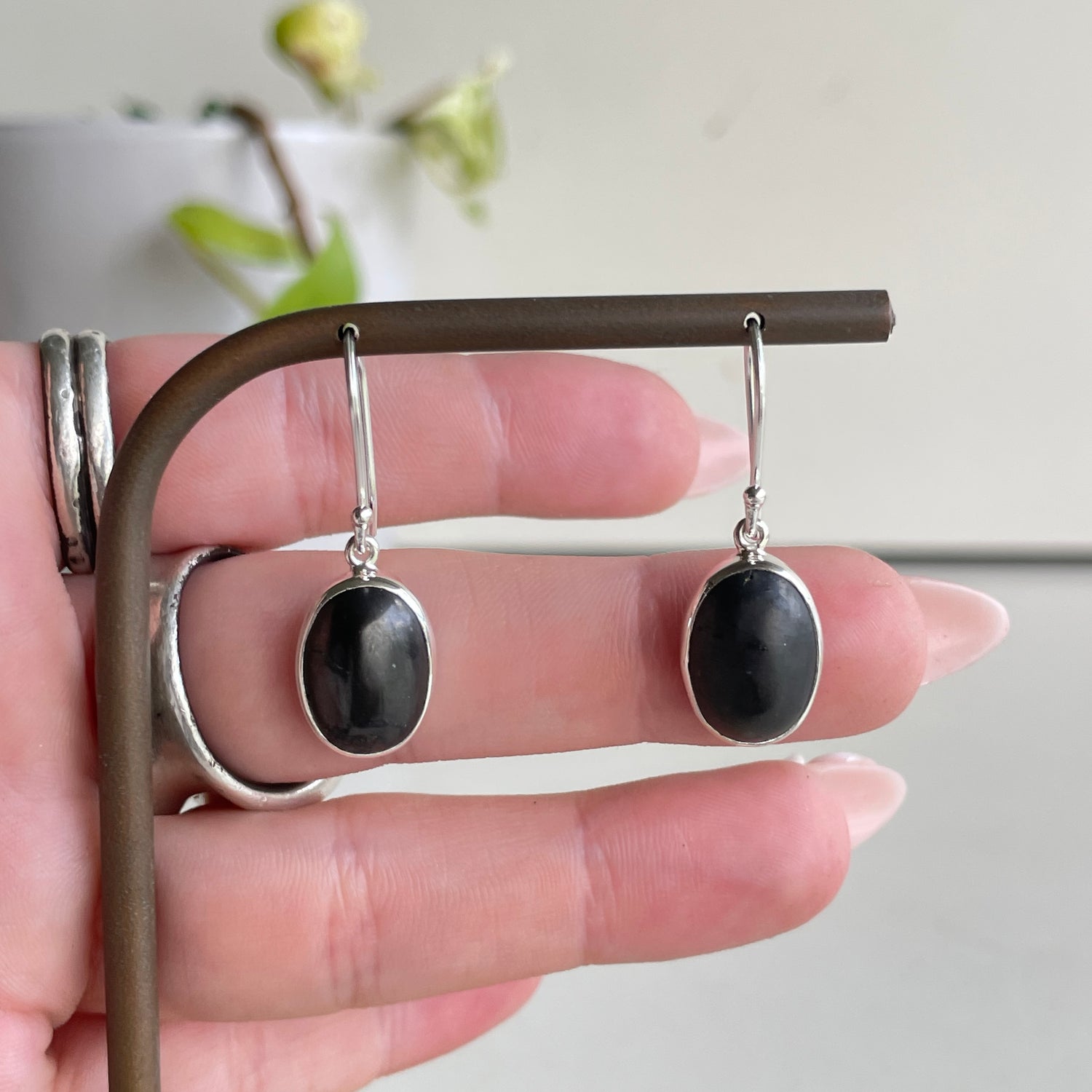 Shungite Oval Earrings