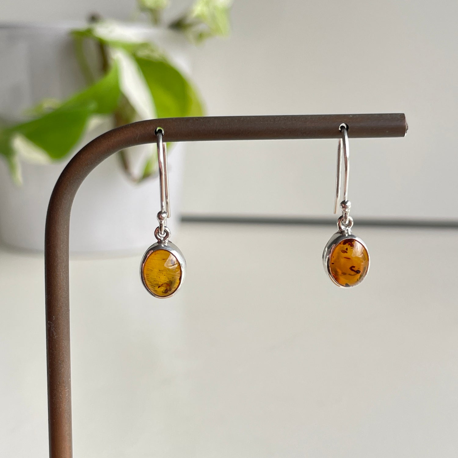 Amber Oval Earrings