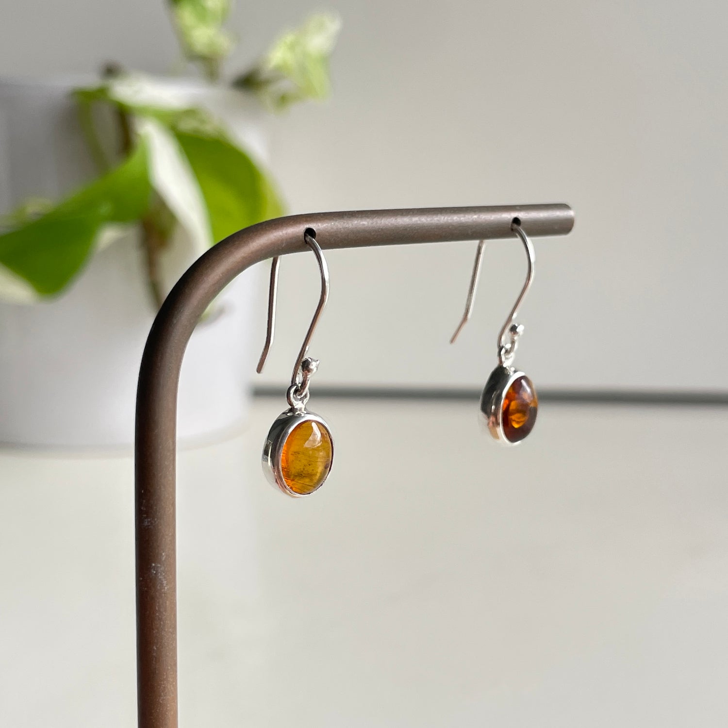 Amber Oval Earrings