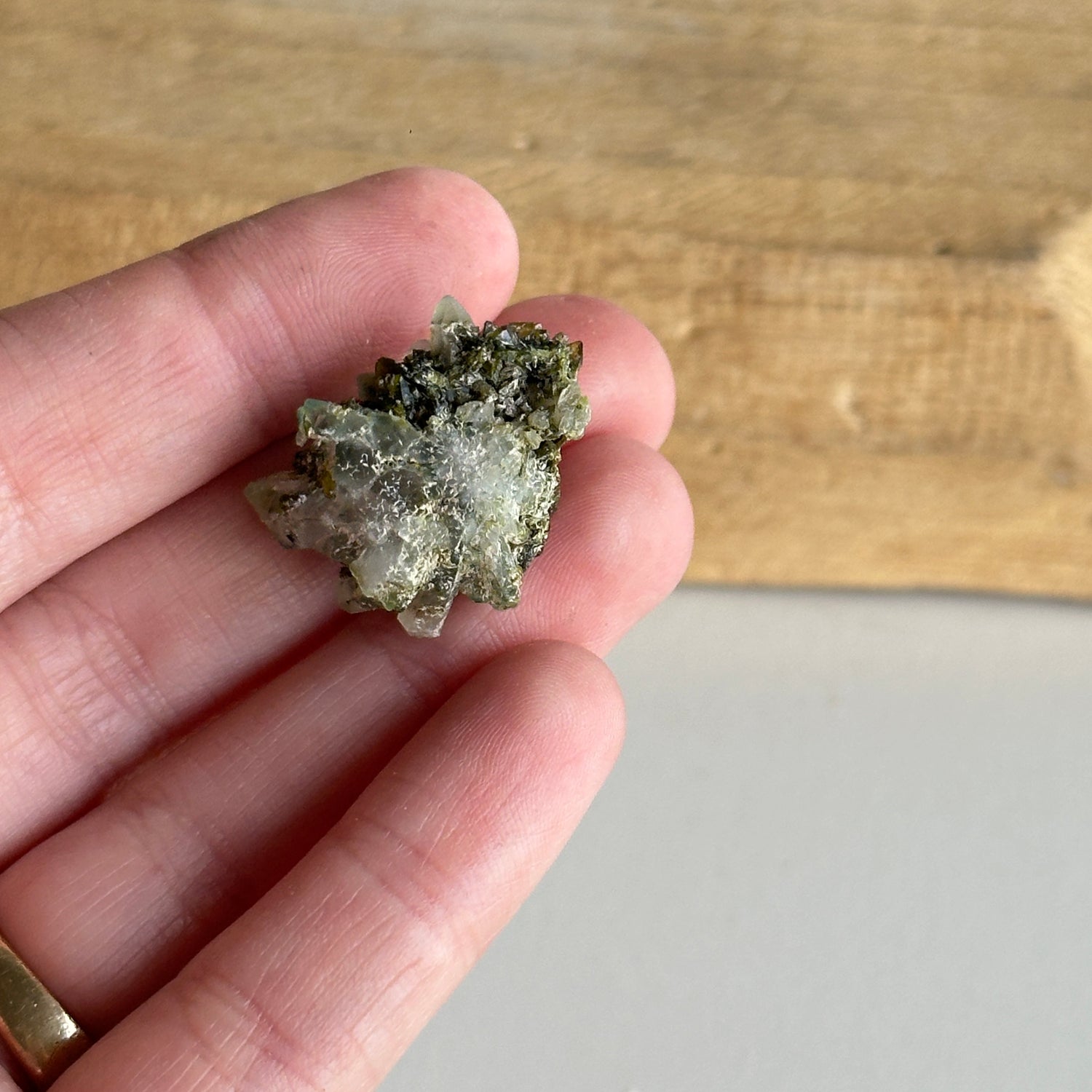 Epidote & Quartz Cluster 6g - High Quality
