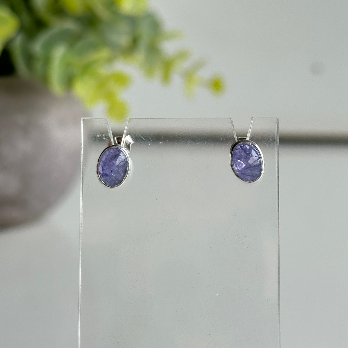 Tanzanite Oval Stud Earrings