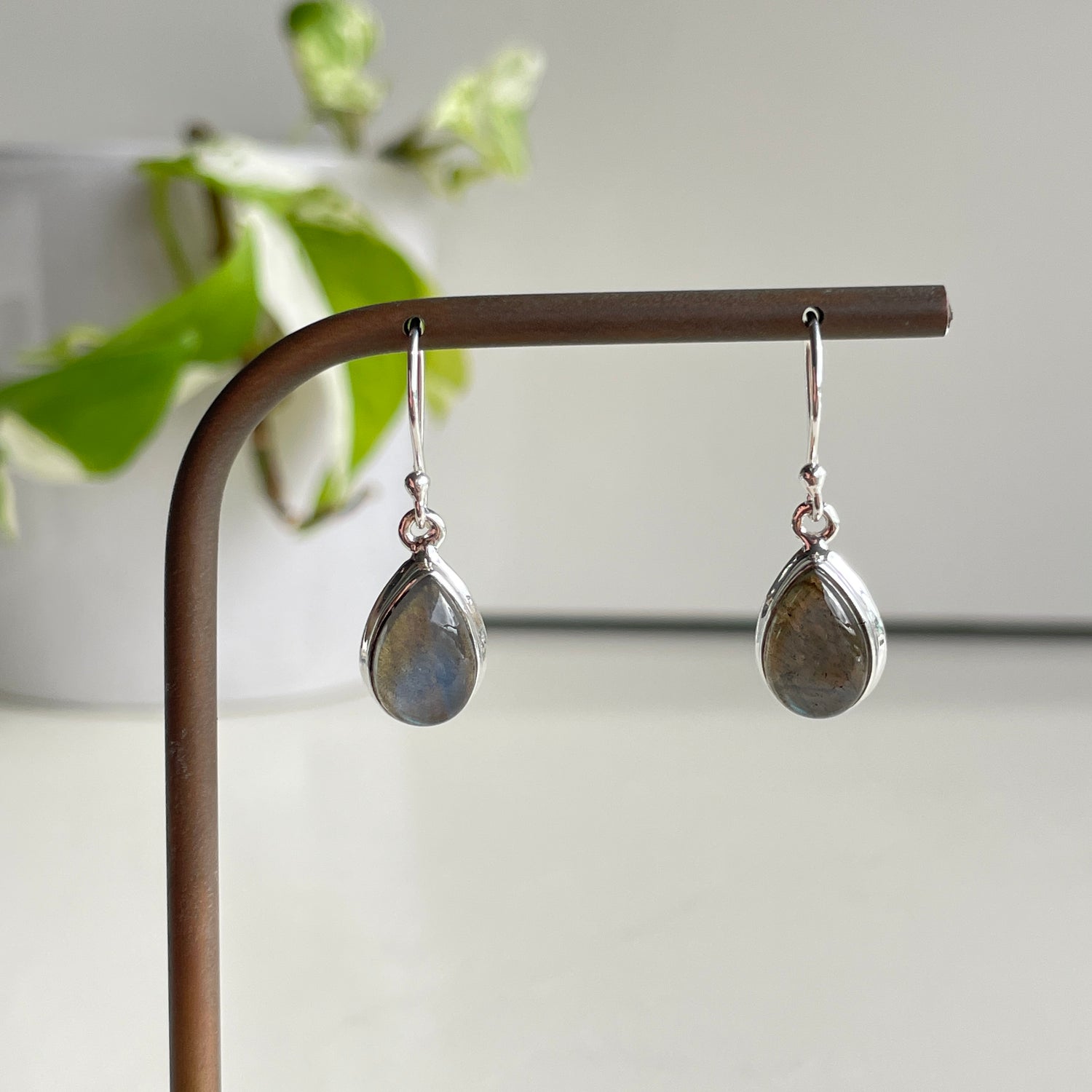Labradorite Teardrop Earrings
