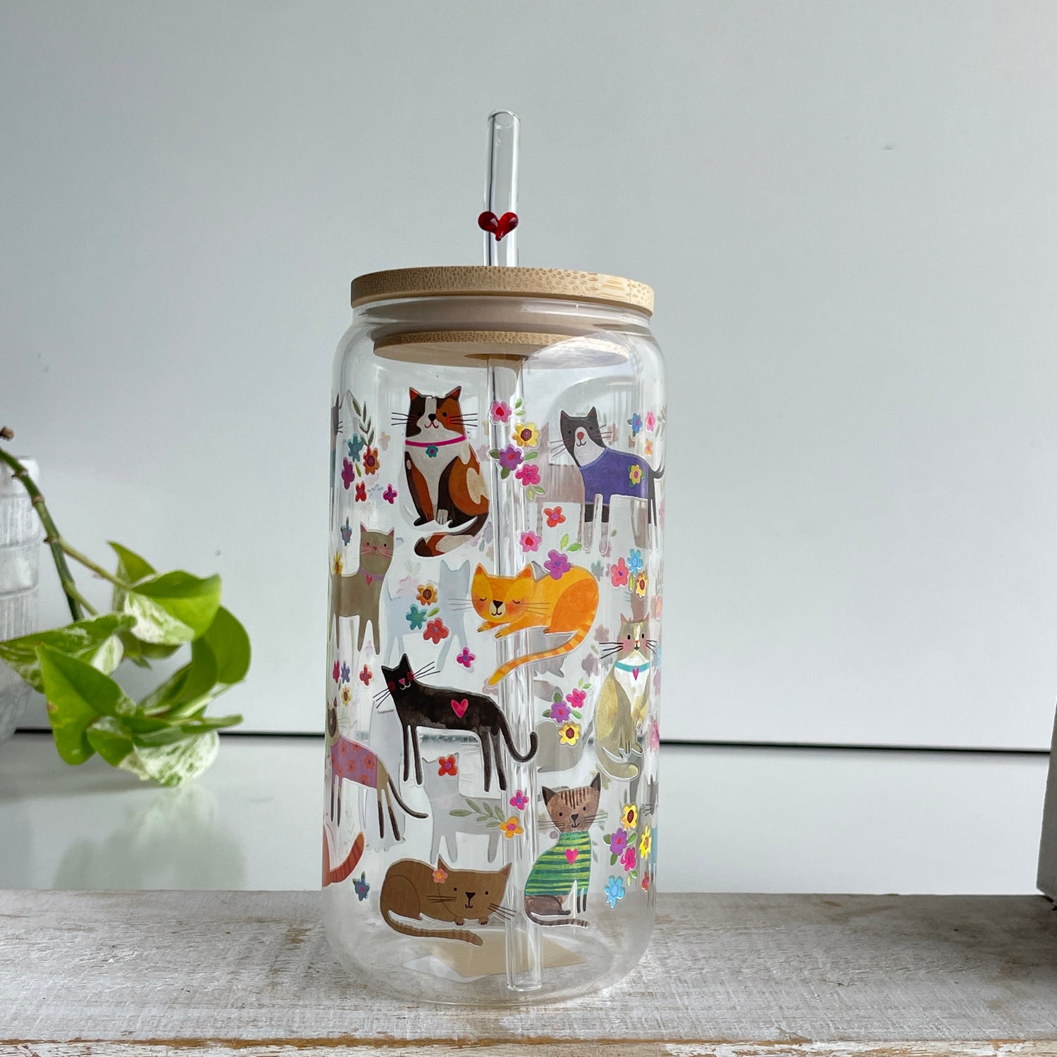 Glass Tumbler Cats WB000049