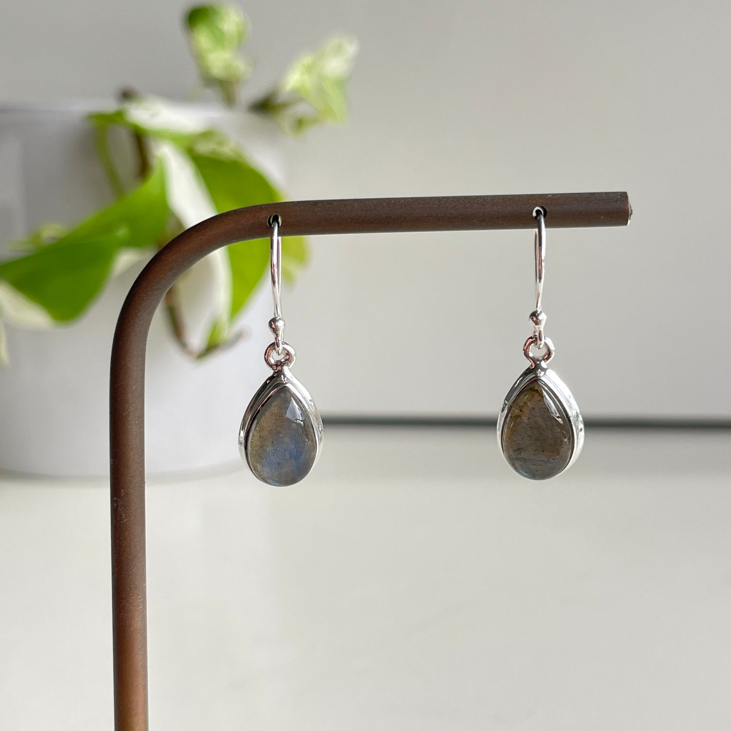 Labradorite Teardrop Earrings