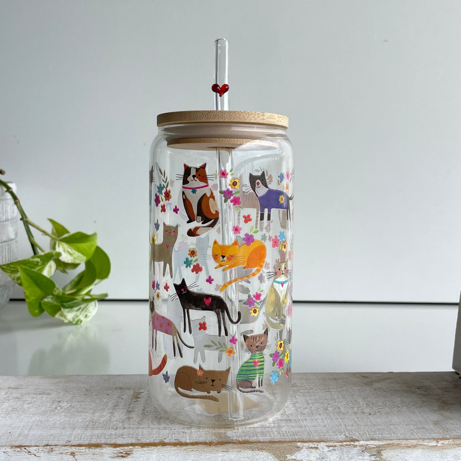 Glass Tumbler Cats WB000049