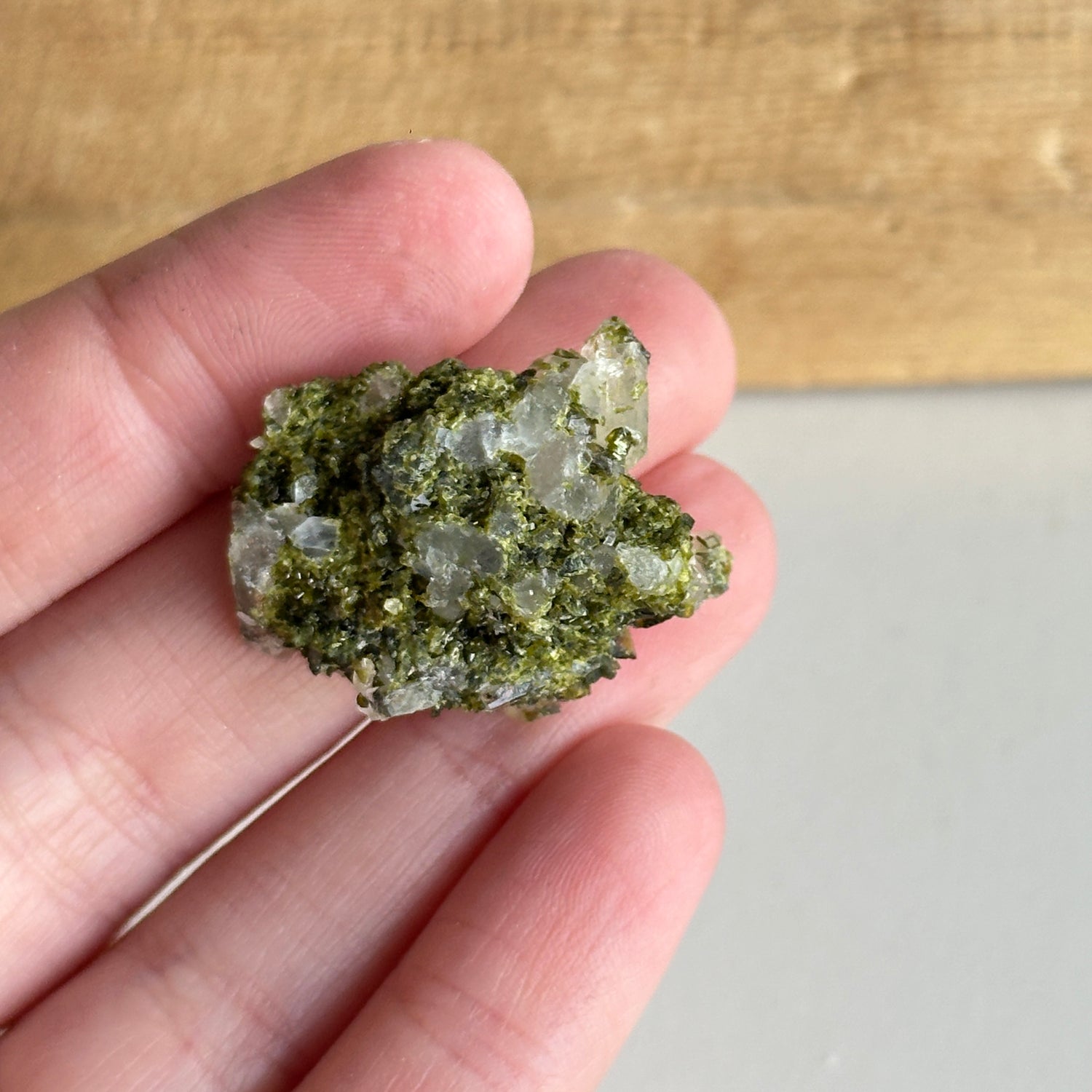 Epidote & Quartz Cluster 6g - High Quality