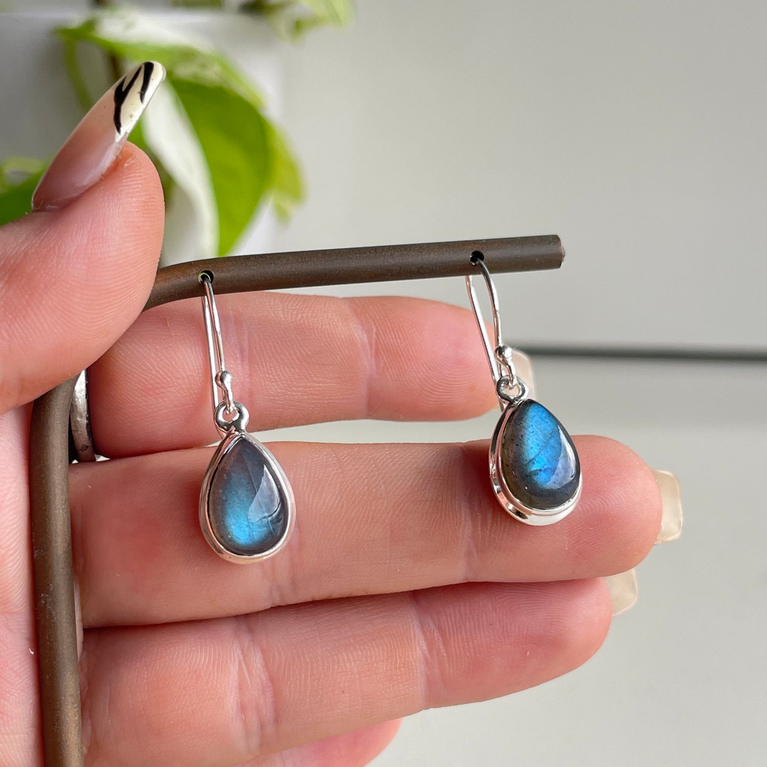 Labradorite Teardrop Earrings