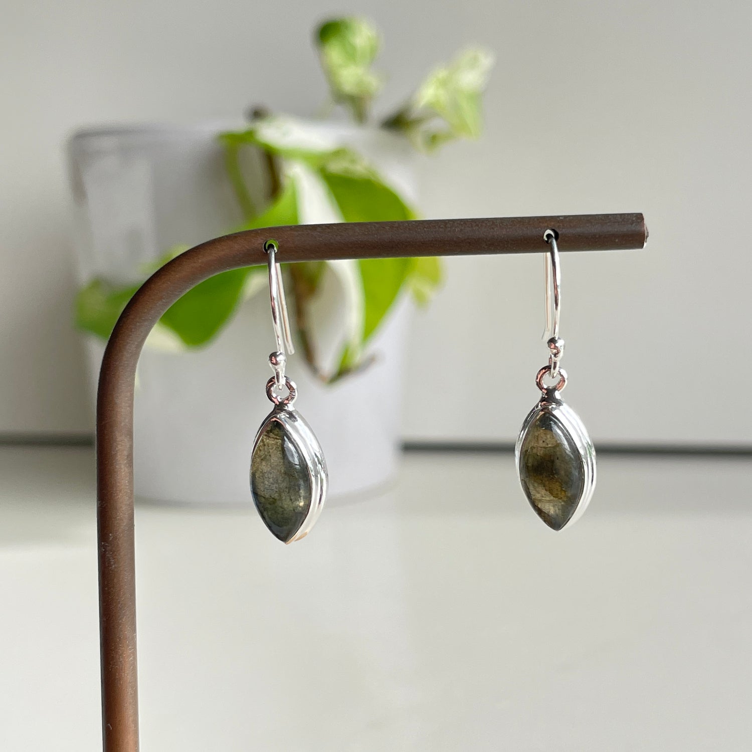 Labradorite Marquise Earrings