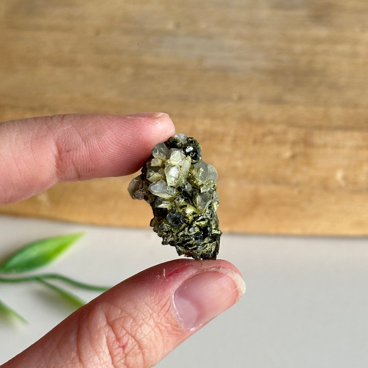 Epidote & Quartz Cluster 6g - High Quality