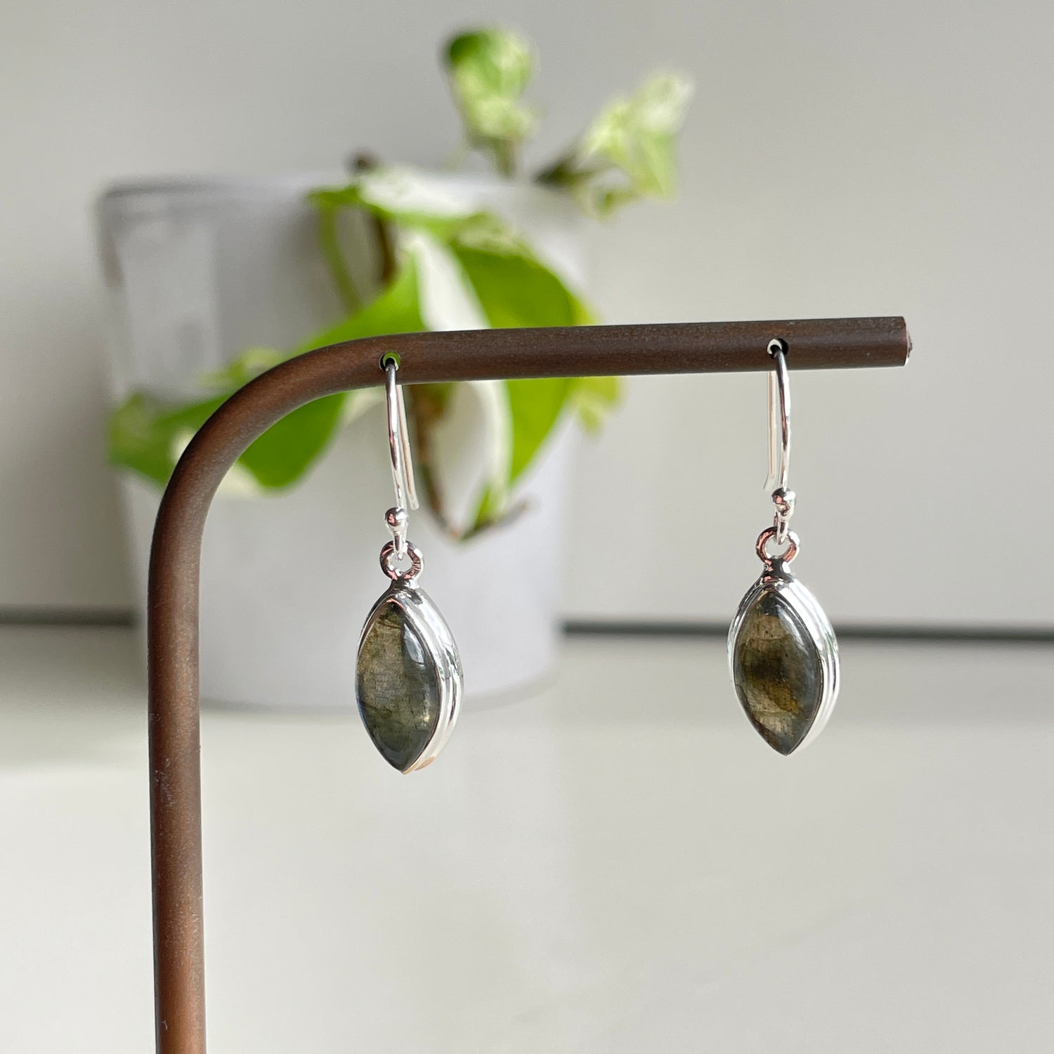 Labradorite Marquise Earrings