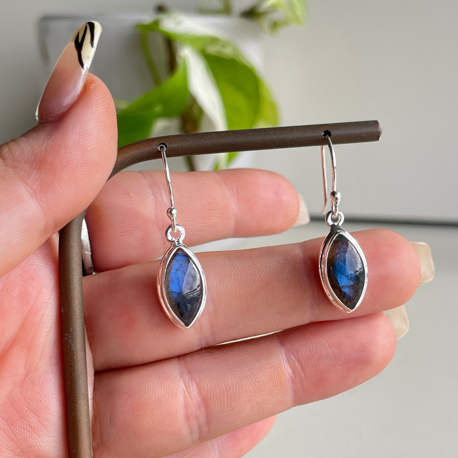 Labradorite Marquise Earrings