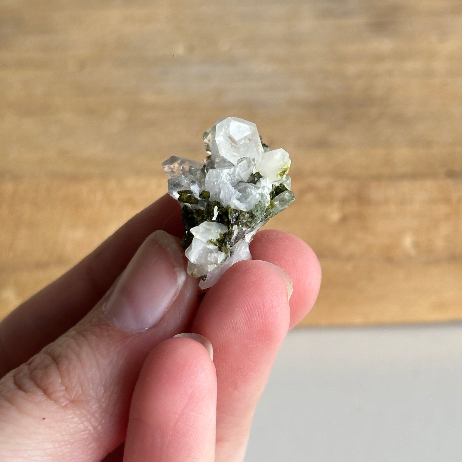 Epidote & Quartz Cluster 6g - High Quality