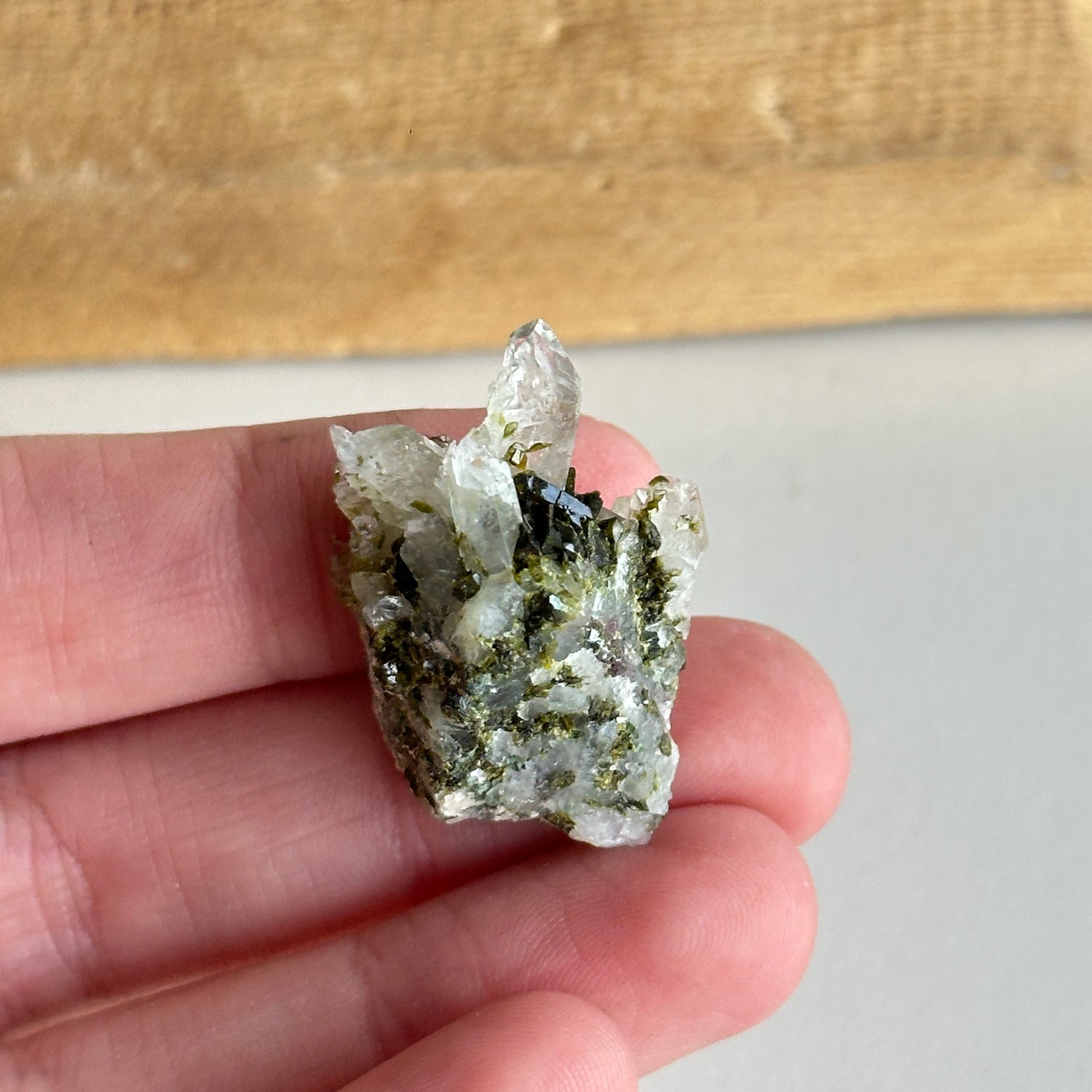 Epidote & Quartz Cluster 8g - High Quality