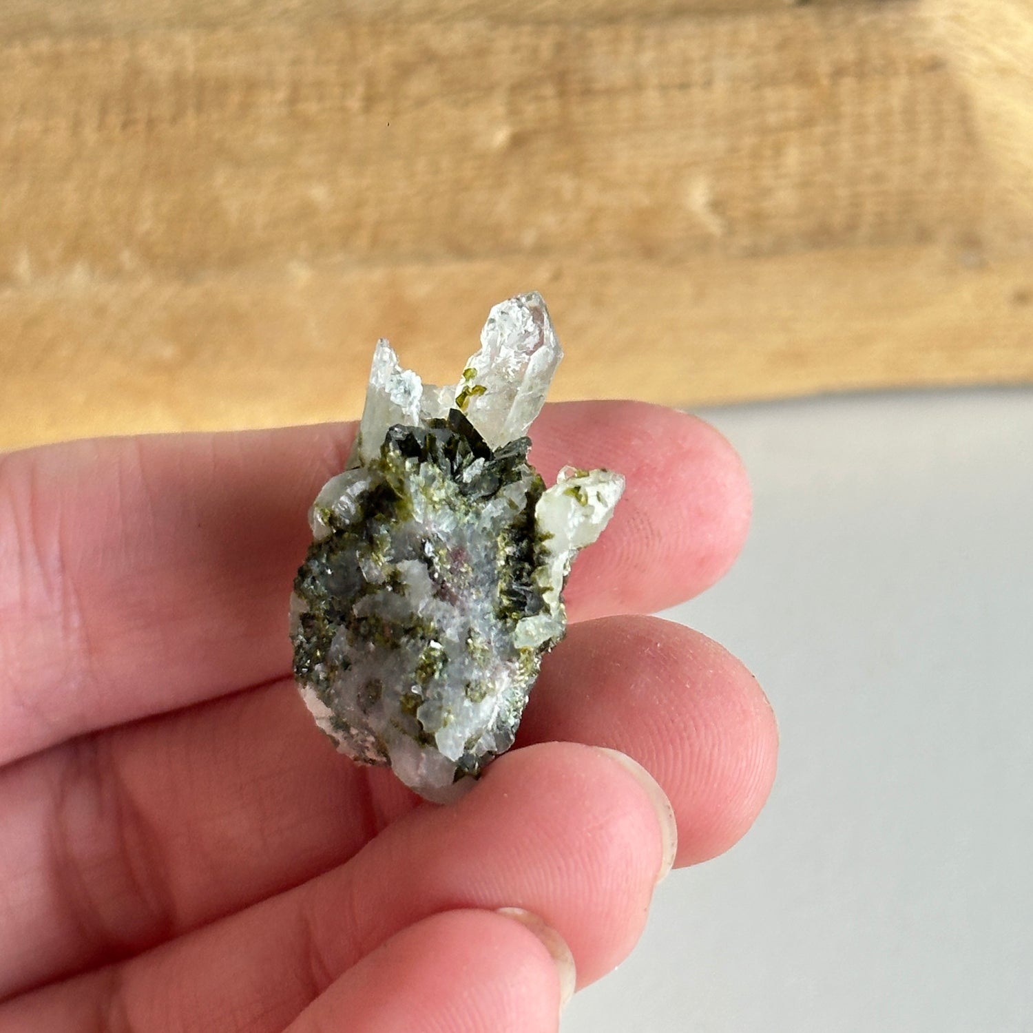 Epidote & Quartz Cluster 8g - High Quality