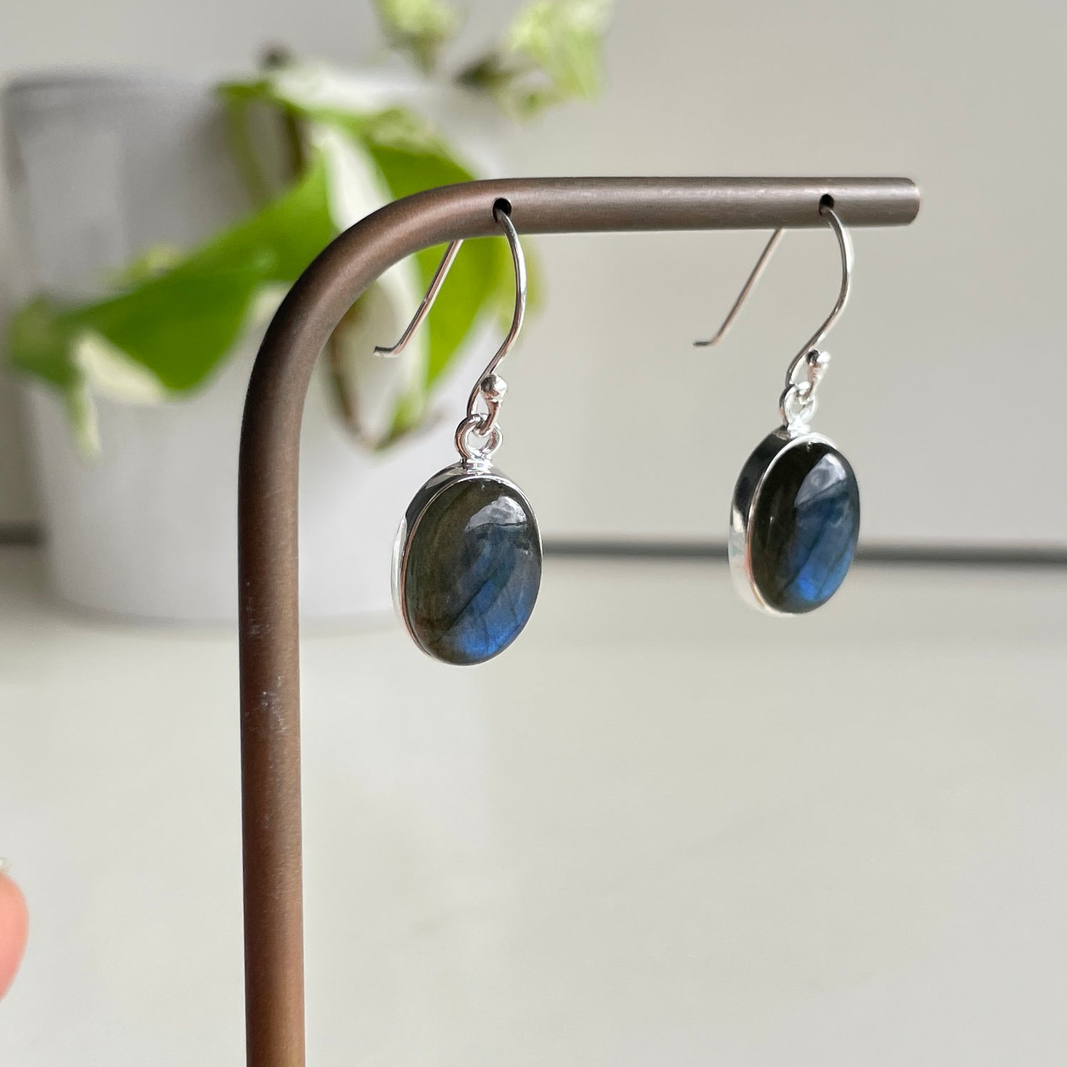 Labradorite Oval Earrings