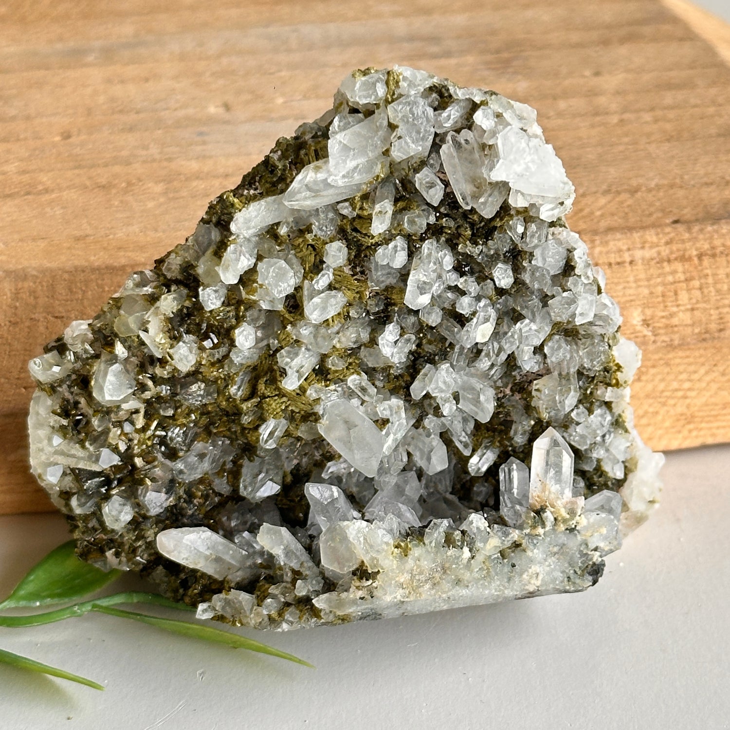 Epidote & Quartz Cluster 182g - High Quality