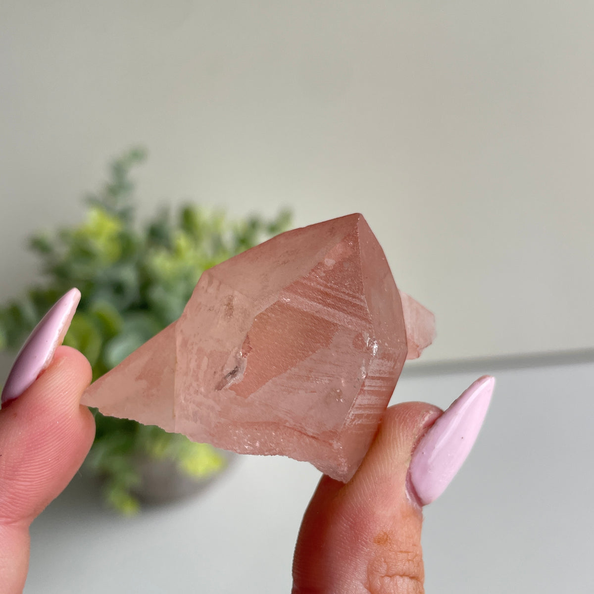 Pink Lemurian Quartz Point 36g