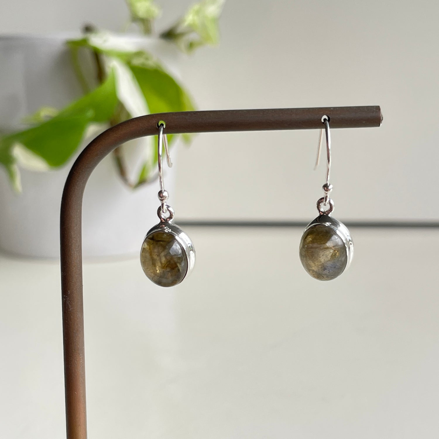 Labradorite Oval Earrings