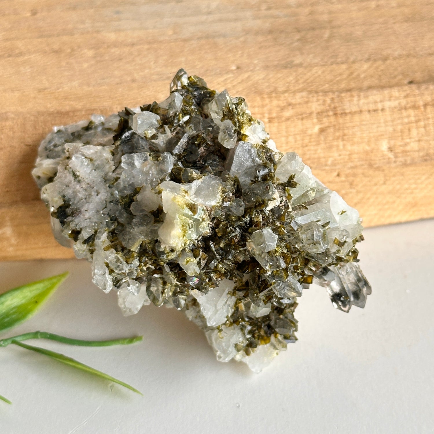 Epidote & Quartz Cluster 158g - High Quality