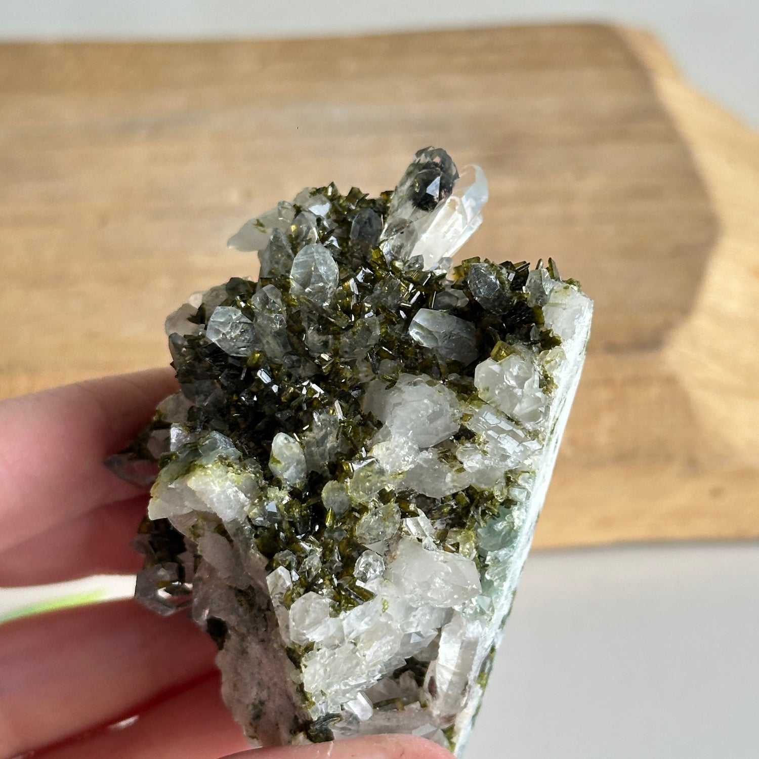 Epidote & Quartz Cluster 158g - High Quality