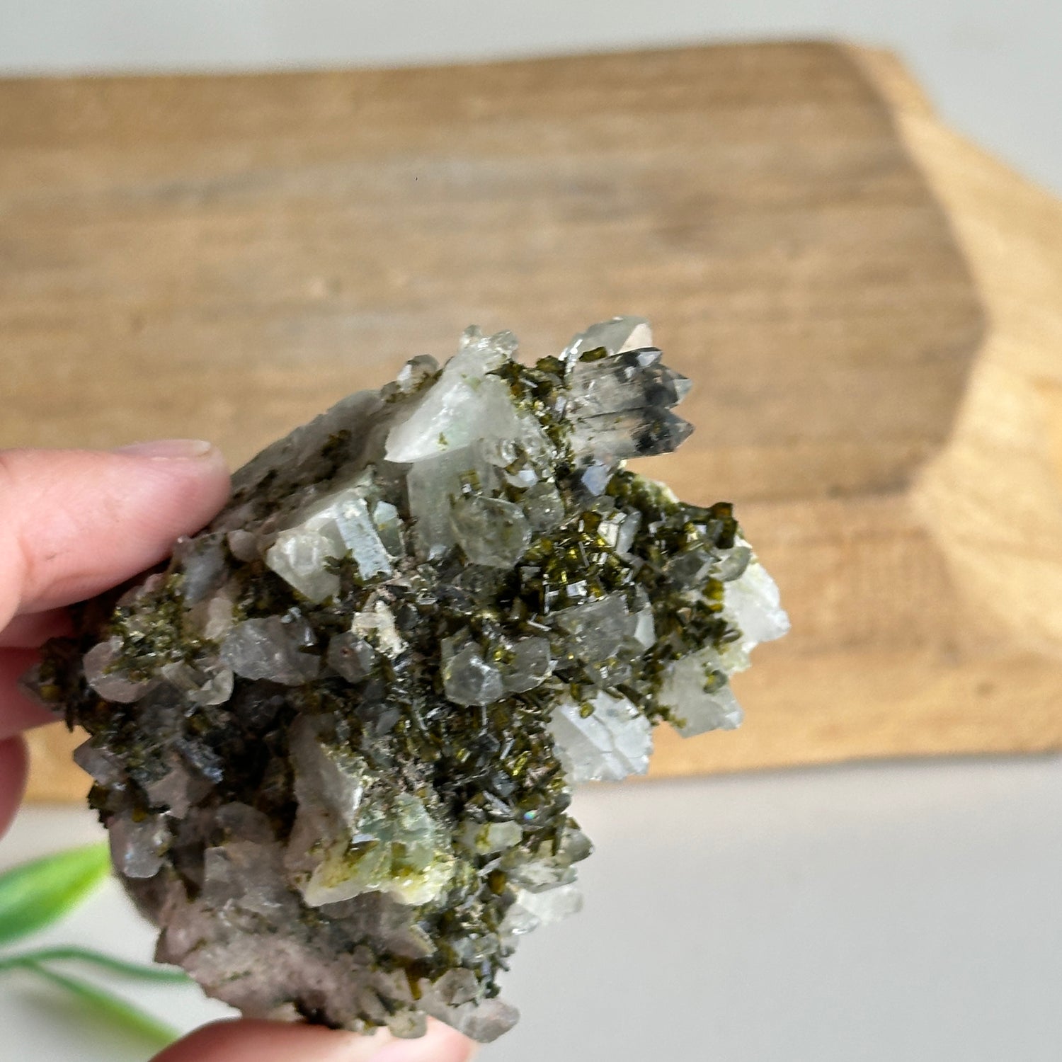 Epidote & Quartz Cluster 158g - High Quality