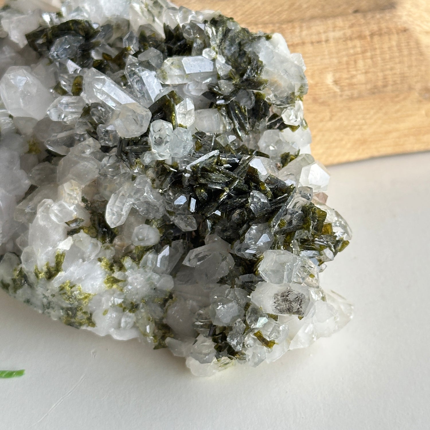 Epidote & Quartz Cluster 222g - High Quality