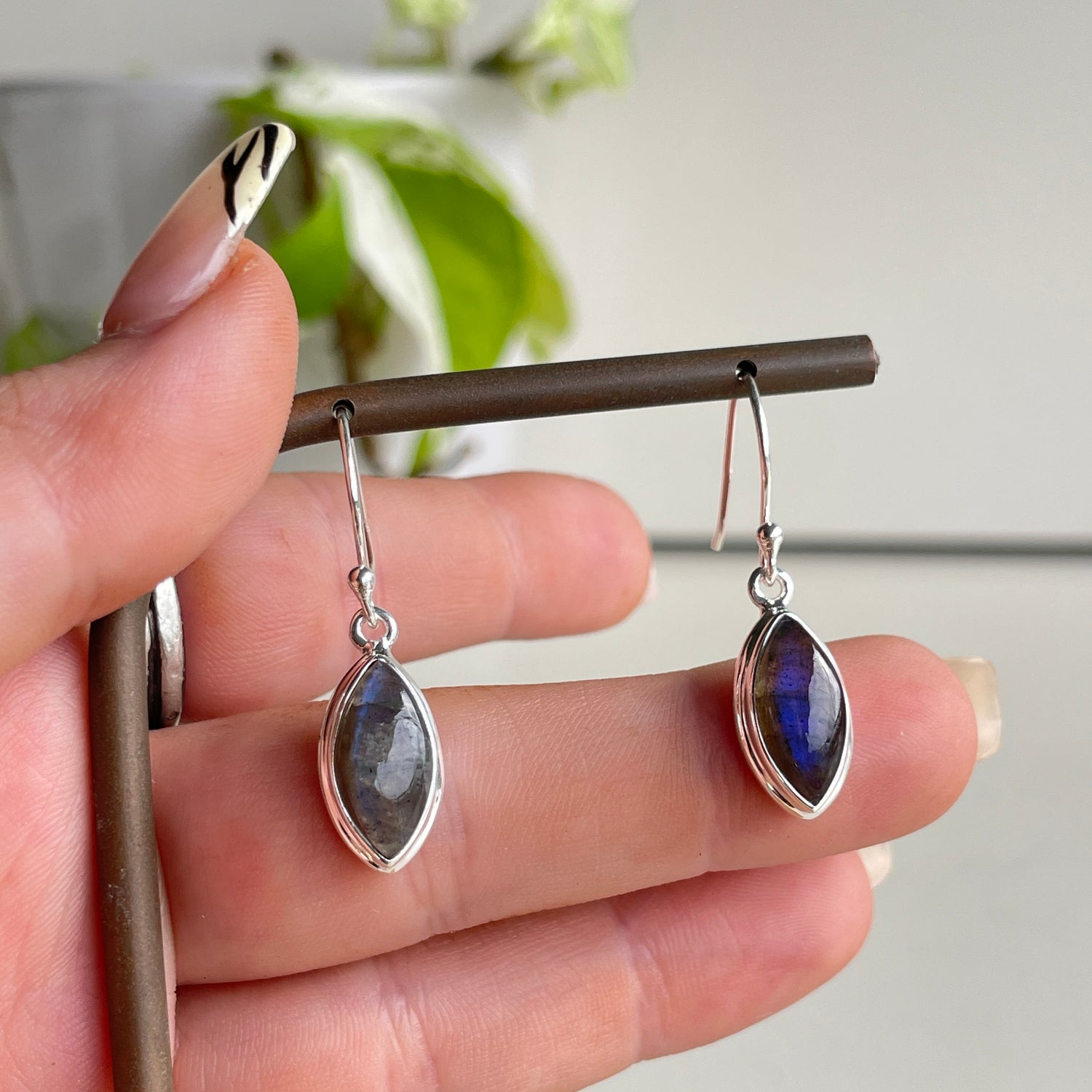 Labradorite Marquise Earrings